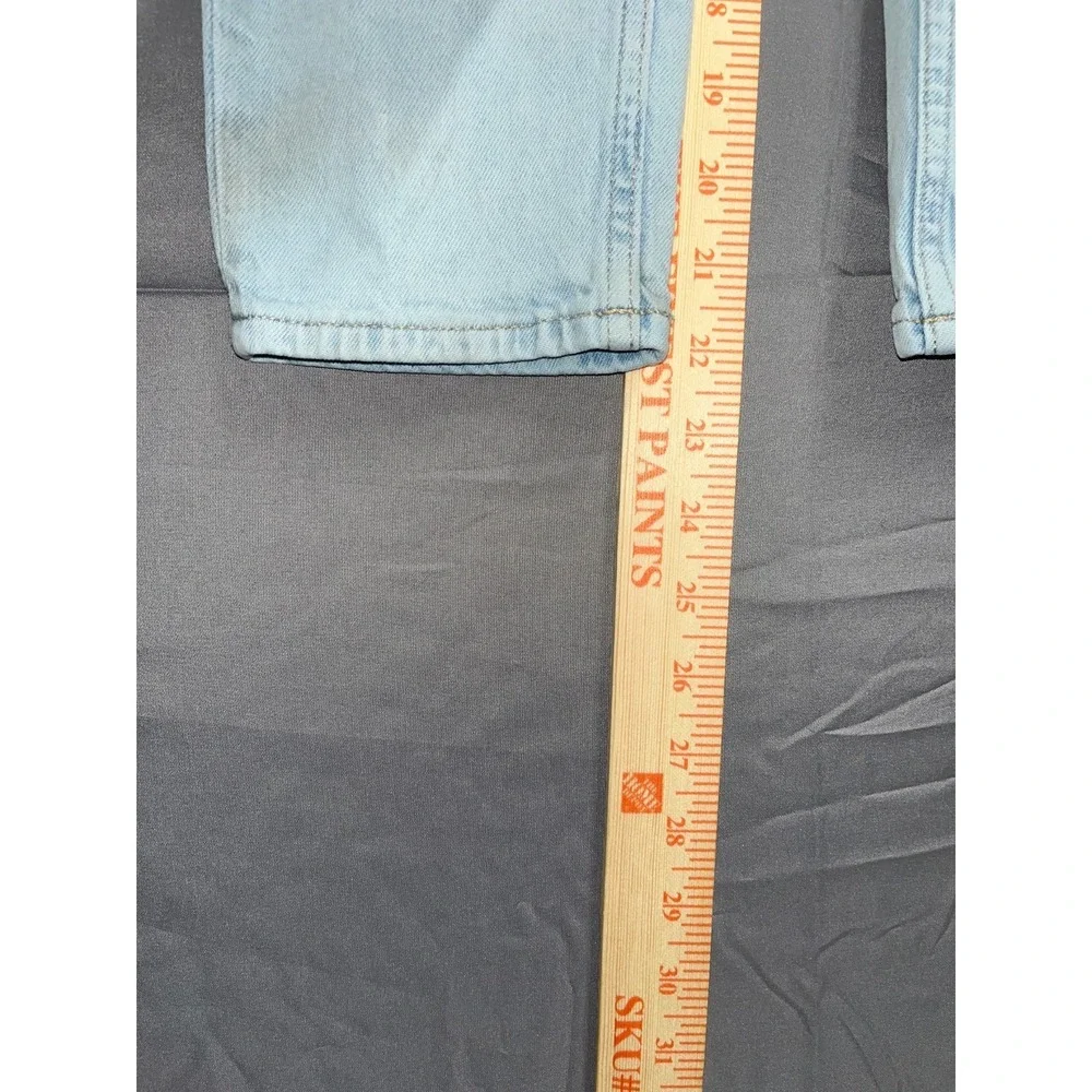 Gap‎ Denim Mom Jeans Girls 12 Blue Light Wash Skinny Leg Distressed Outdoor